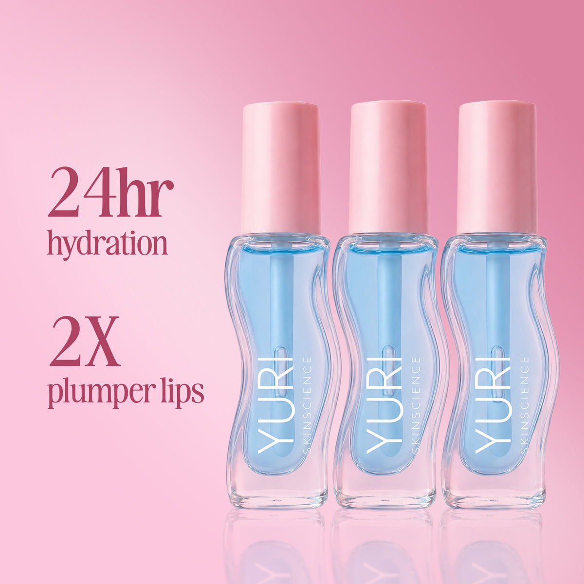 Yuri ph Reactive Lip tint oil offers 24hr hydration on lips and 2x plumper lips instantly with naturally flushes pink tint.